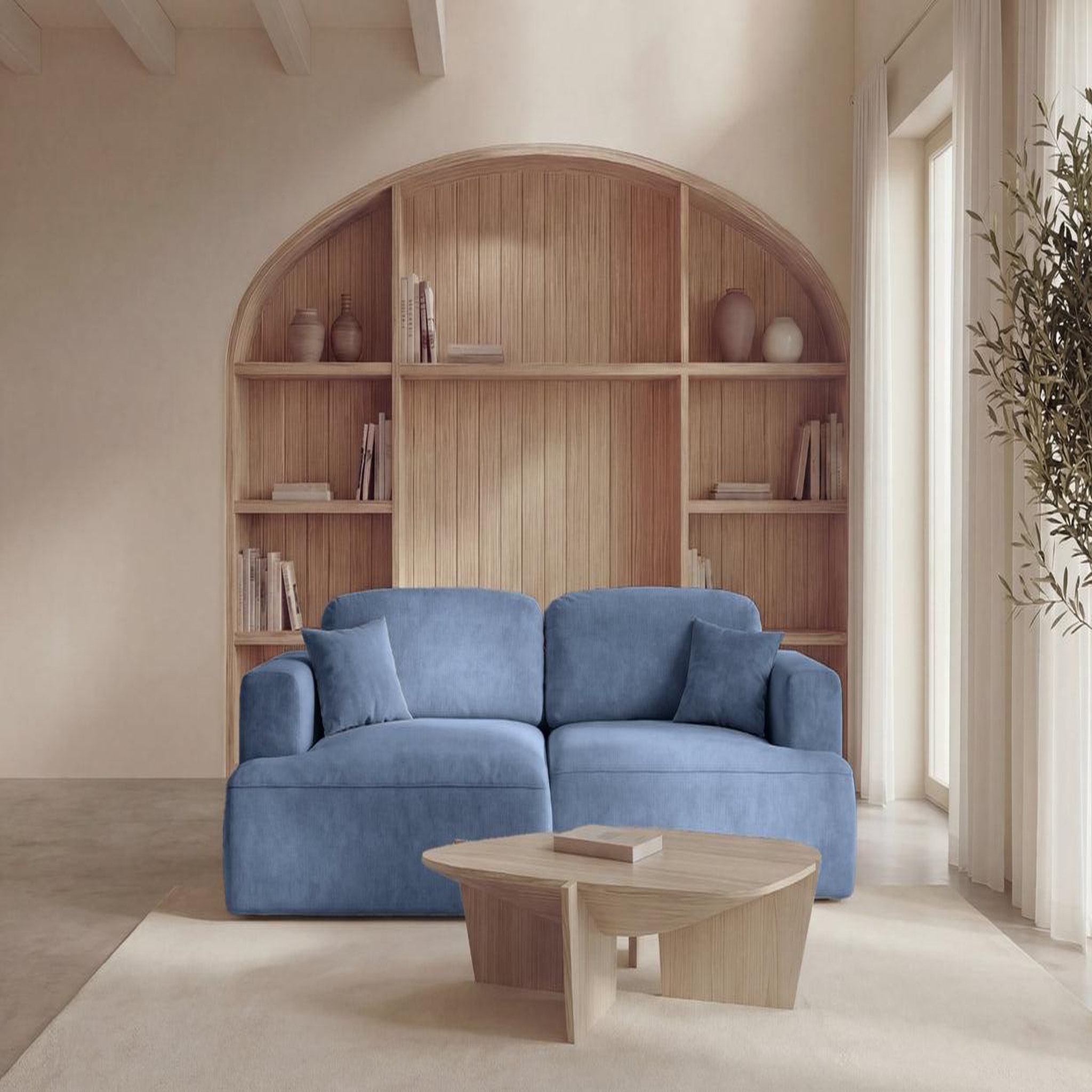 Voir la diapositive 3 : CASANOVA PARIS Chiara - canapé d'angle tissu velours