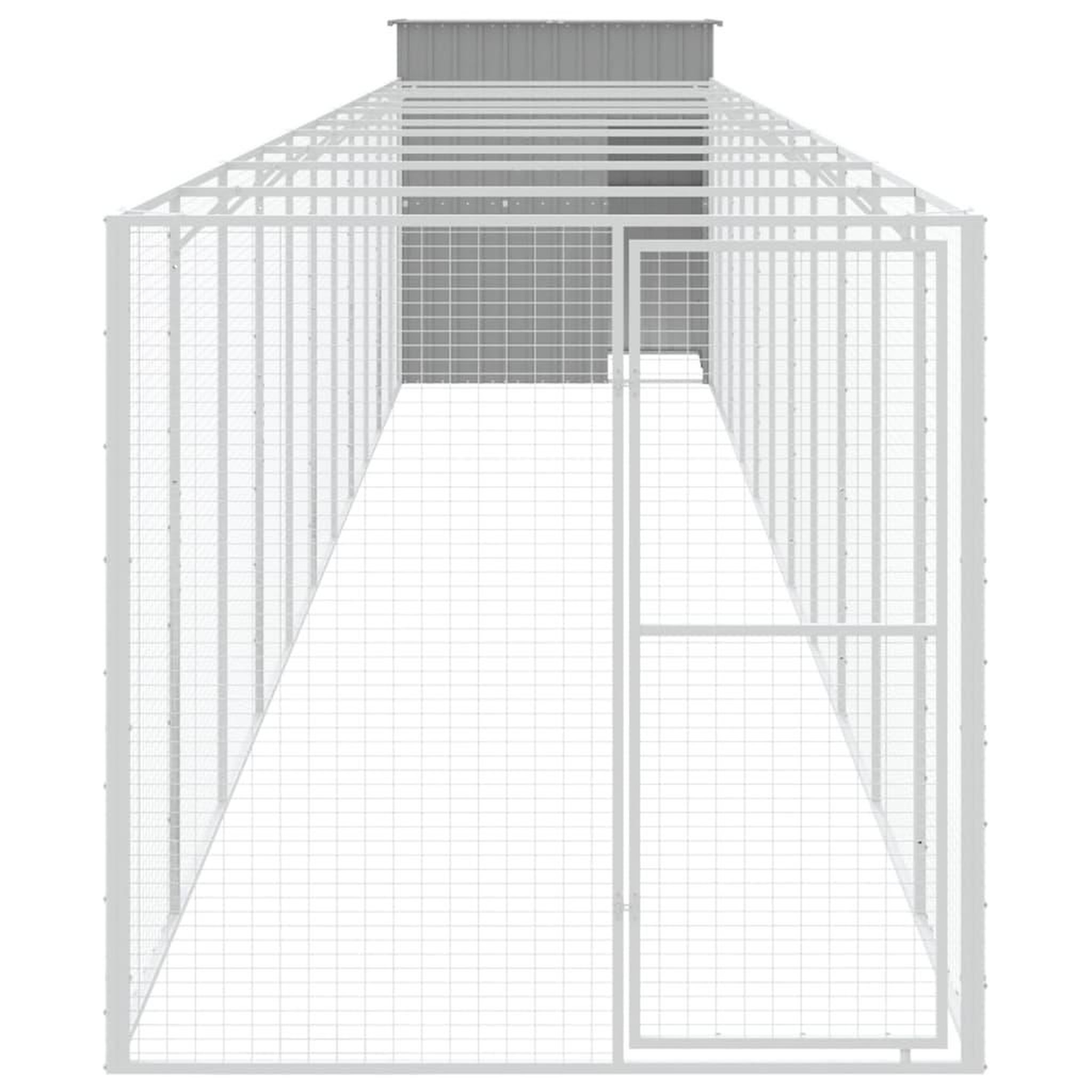 Voir la diapositive 3 : VIDAXL Niche pour chien avec cour gris clair 165x1271x181 cm