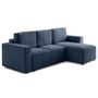Voir la diapositive 5 : LISA DESIGN Livy - canapé d'angle réversible 4 places convertible avec coffre en velours texturé