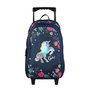 Voir la diapositive 1 : Bagtrotter BAGTROTTER Sac à dos à roulettes 45 cm Cybel Cheval Licorne Bleu