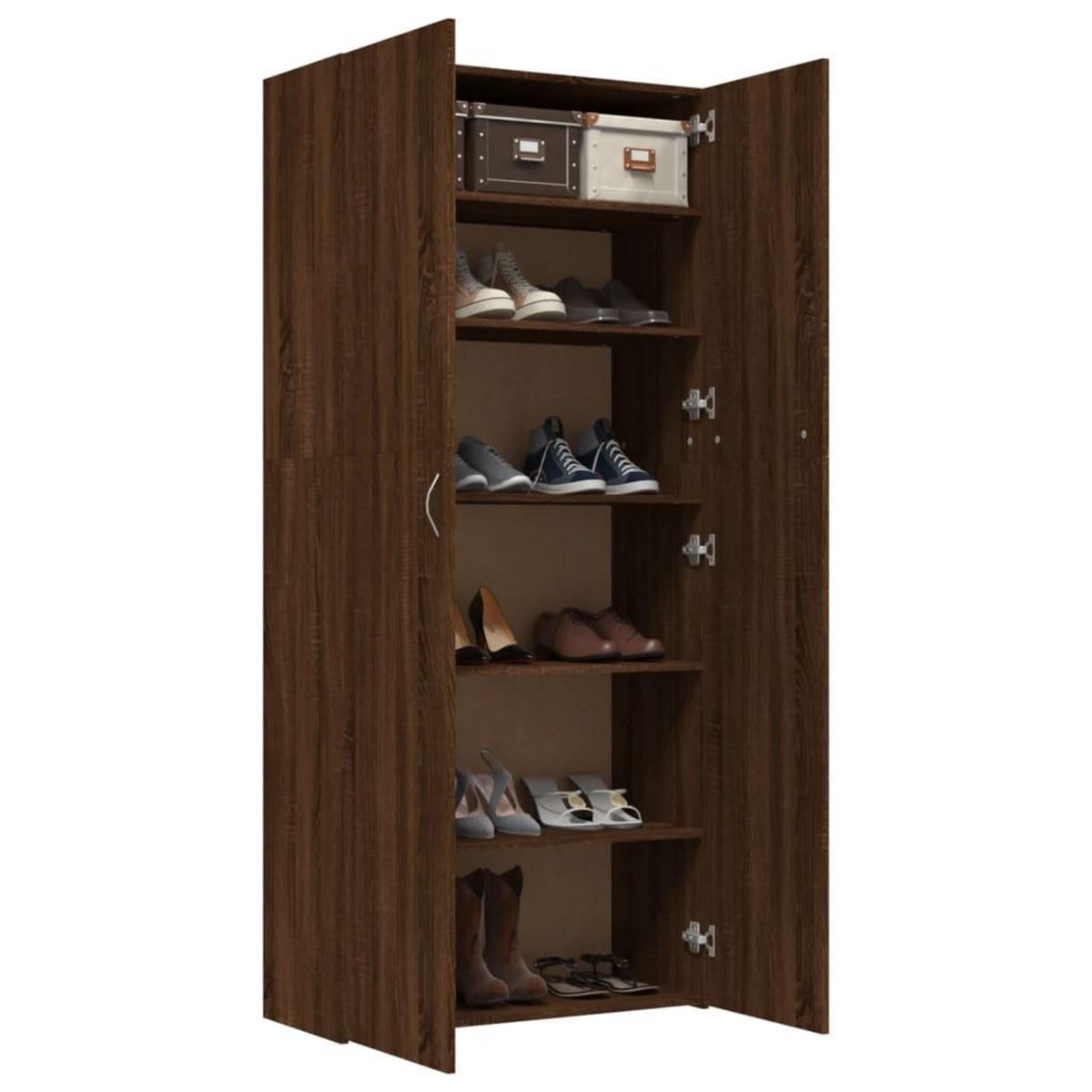 VIDAXL Armoire a chaussures Chene marron 80x35,5x180cm Bois ingenierie