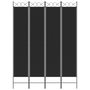 Voir la diapositive 3 : VIDAXL Cloison de separation 4 panneaux Noir 160x220 cm Tissu