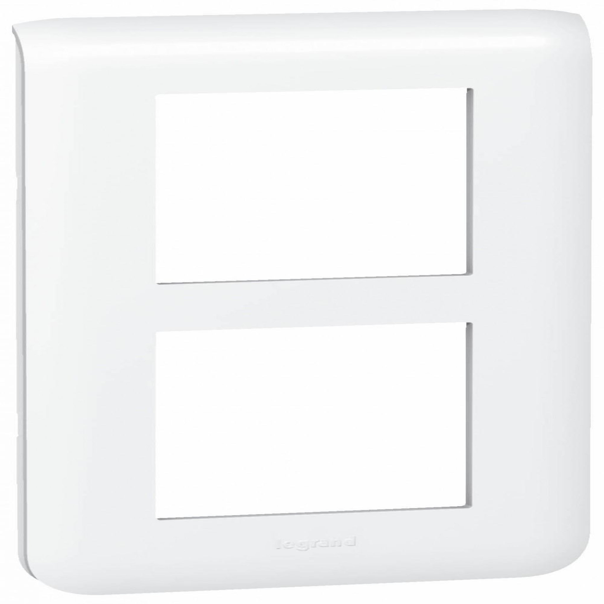Legrand Plaque double vertical Mosaic, LEGRAND blanc