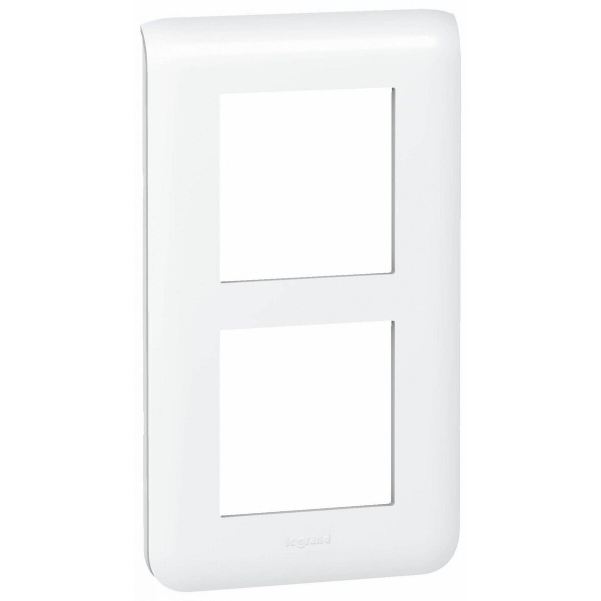 Legrand Plaque double vertical Mosaic, LEGRAND blanc