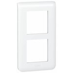 Legrand Plaque double vertical Mosaic, LEGRAND blanc