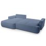 Voir la diapositive 3 : BEST MOBILIER Candela - canapé d'angle gauche 4 places - convertible avec coffre - en tissu bouclette