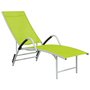 VIDAXL Chaise longue Textilene et aluminium Vert