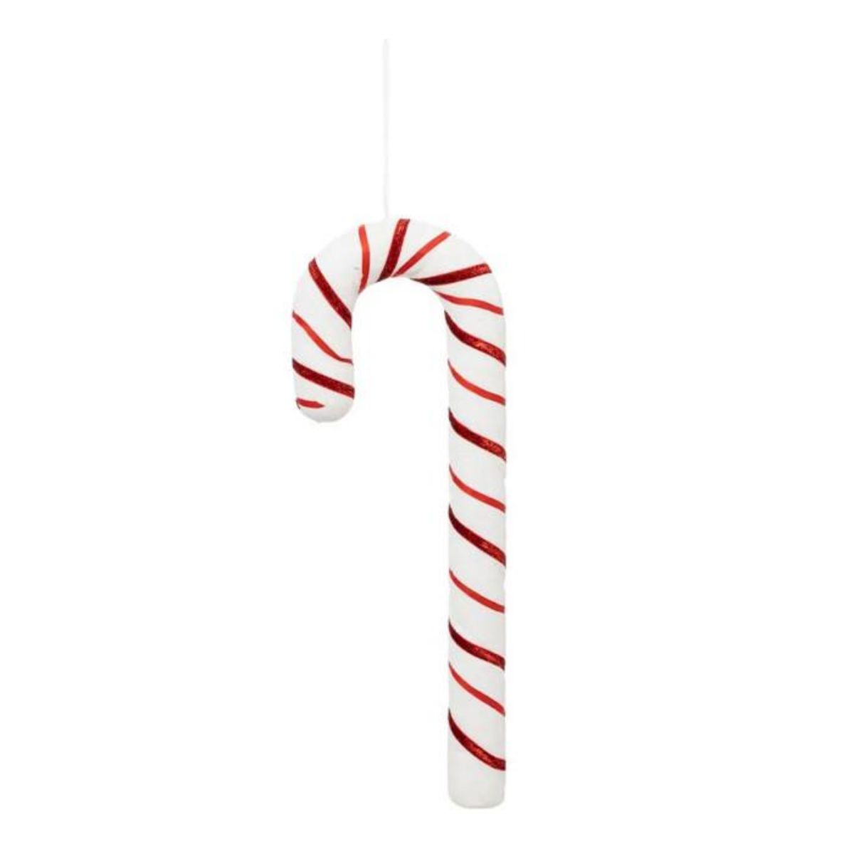 ATMOSPHERA Sujet de Noël  Sucre d'Orge  50cm Blanc & Rouge