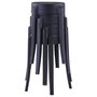Voir la diapositive 2 : VIDAXL Tabourets empilables lot de 4 noir plastique