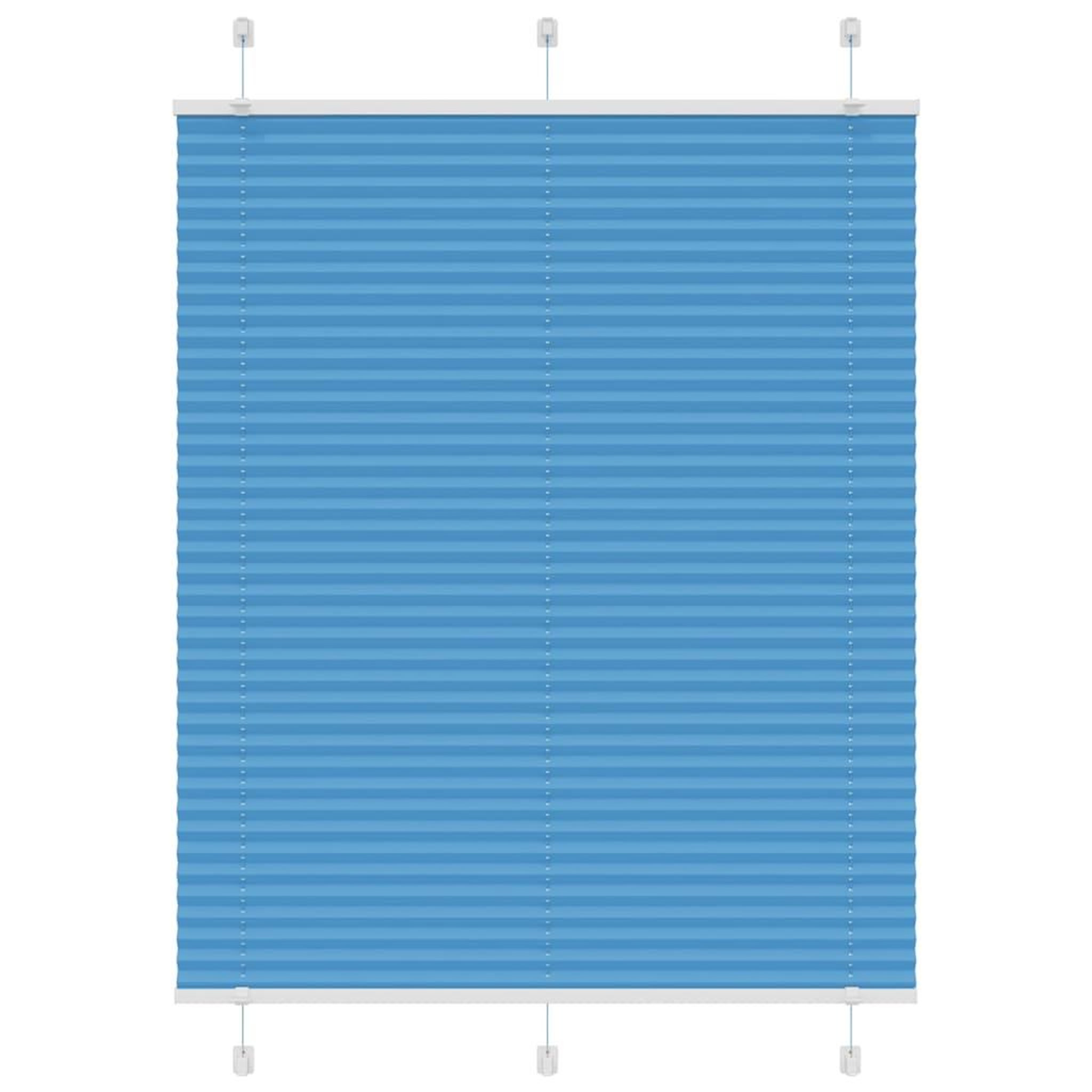 VIDAXL Store plisse bleu 105x150 cm largeur du tissu 104,4cm polyester