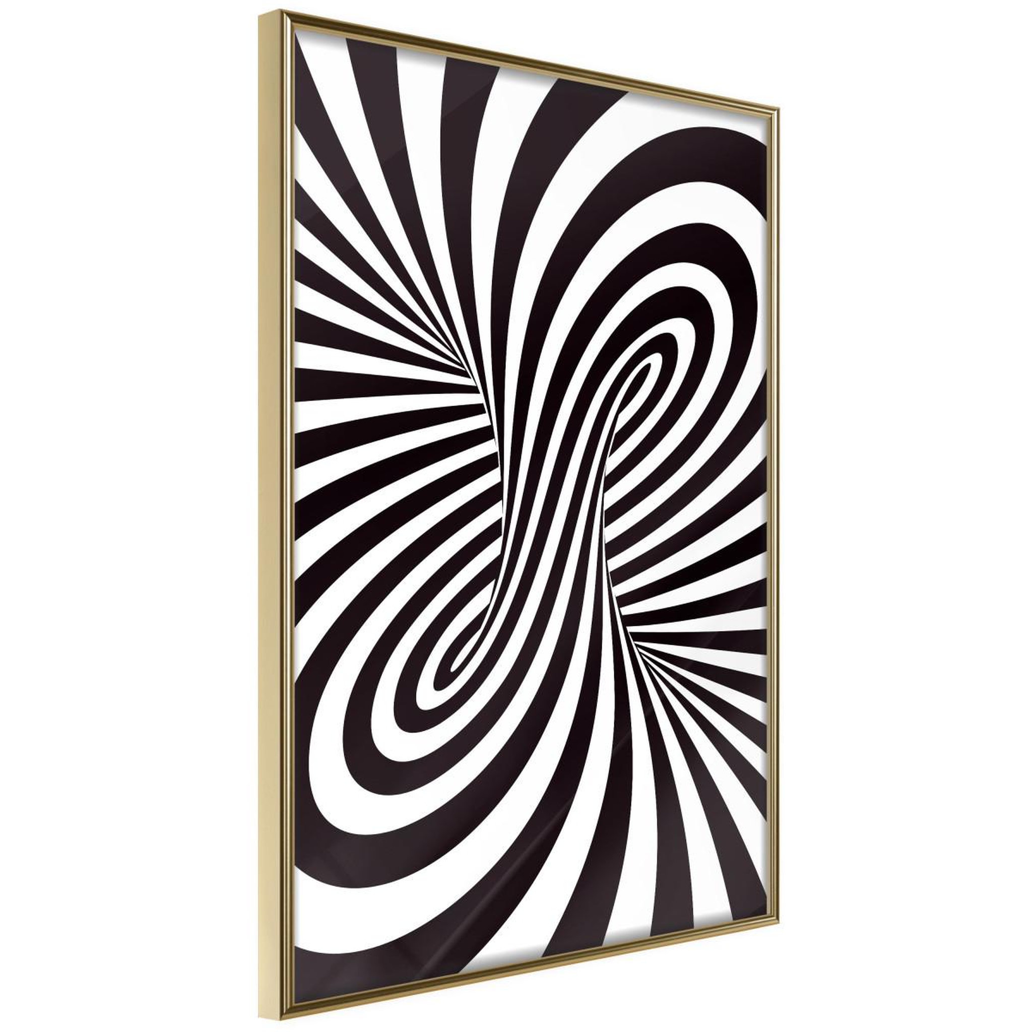 Paris Prix Affiche Murale Encadrée  Black and White Swirl