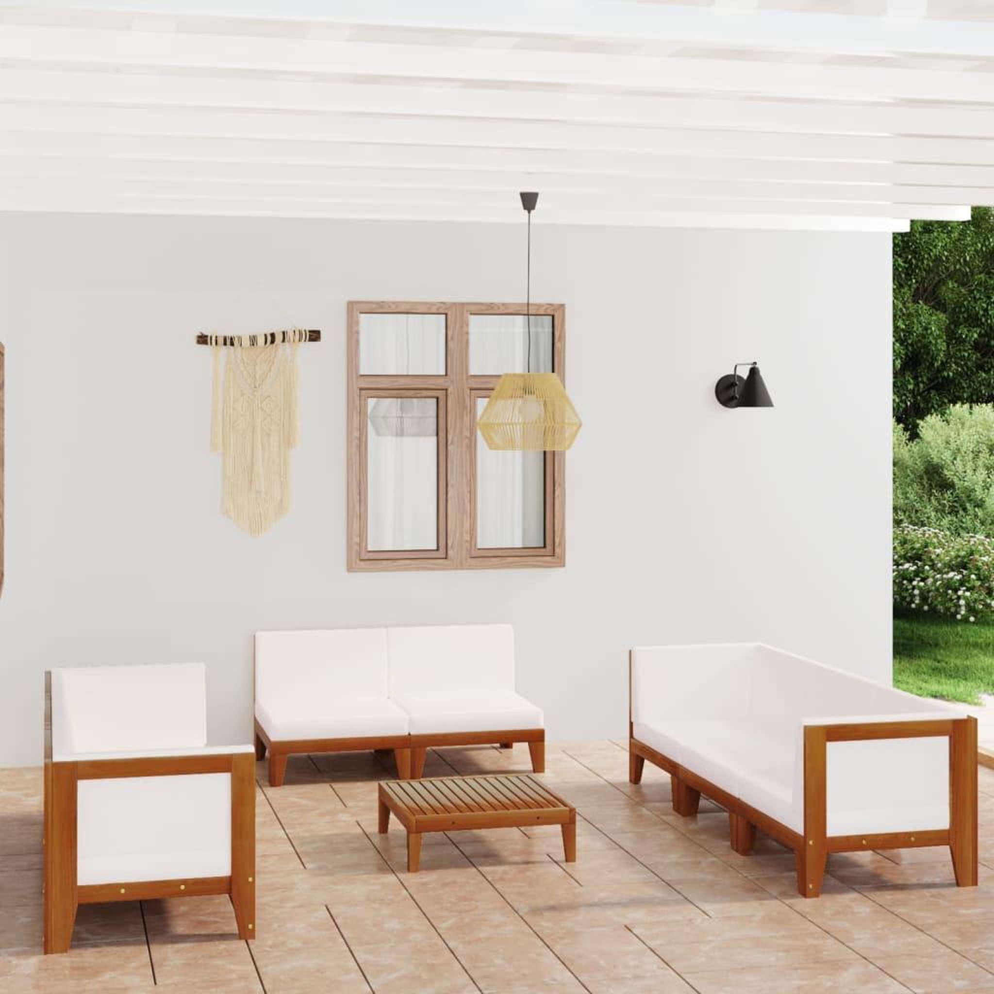 Voir la diapositive 1 : VIDAXL Salon de jardin 9 pcs avec coussins Bois d'acacia solide
