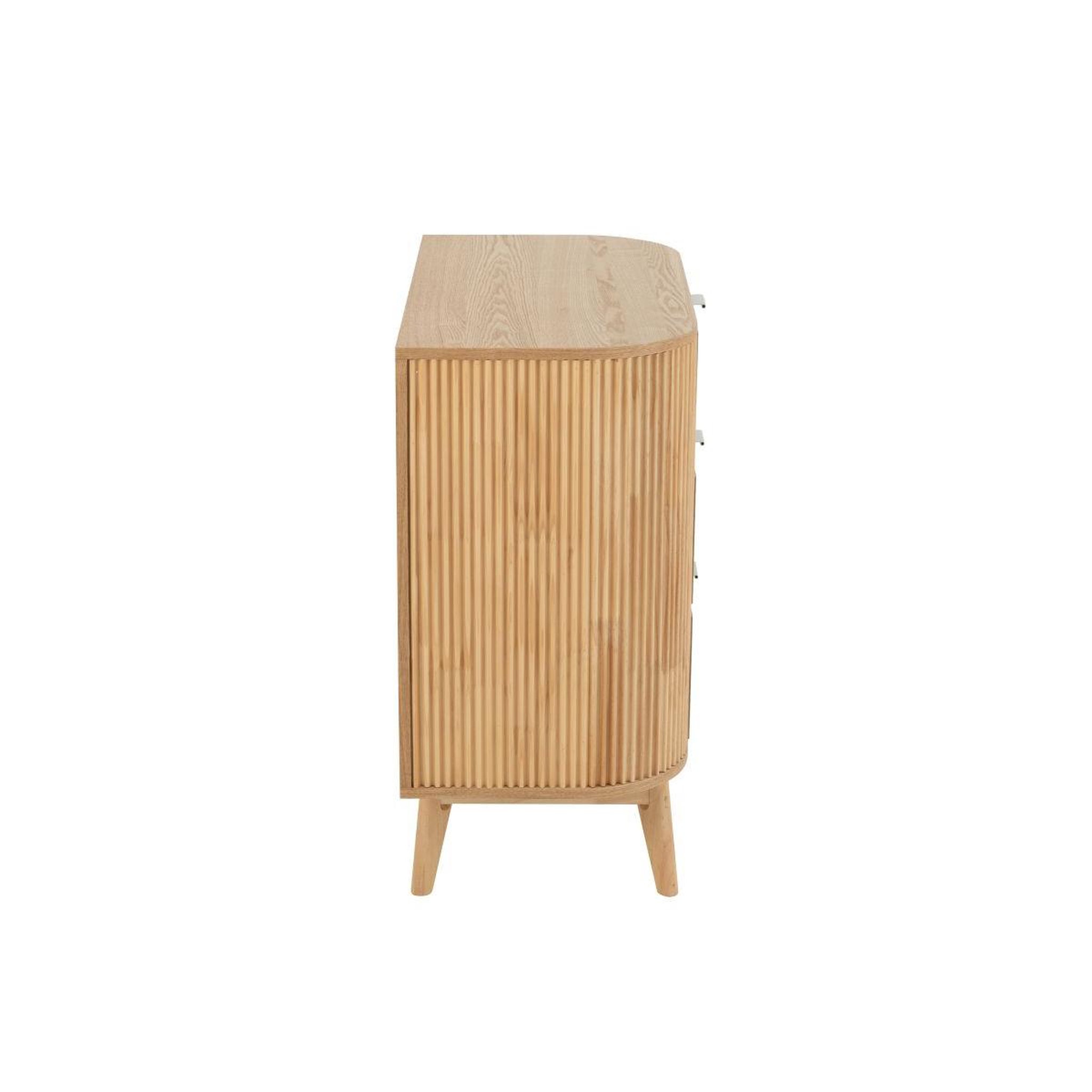 Voir la diapositive 4 : J-LINE Meuble de Rangement en Bois  Alta  80cm Naturel