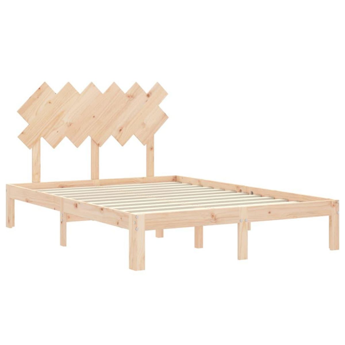 VIDAXL Cadre de lit sans matelas 120x200 cm bois de pin massif