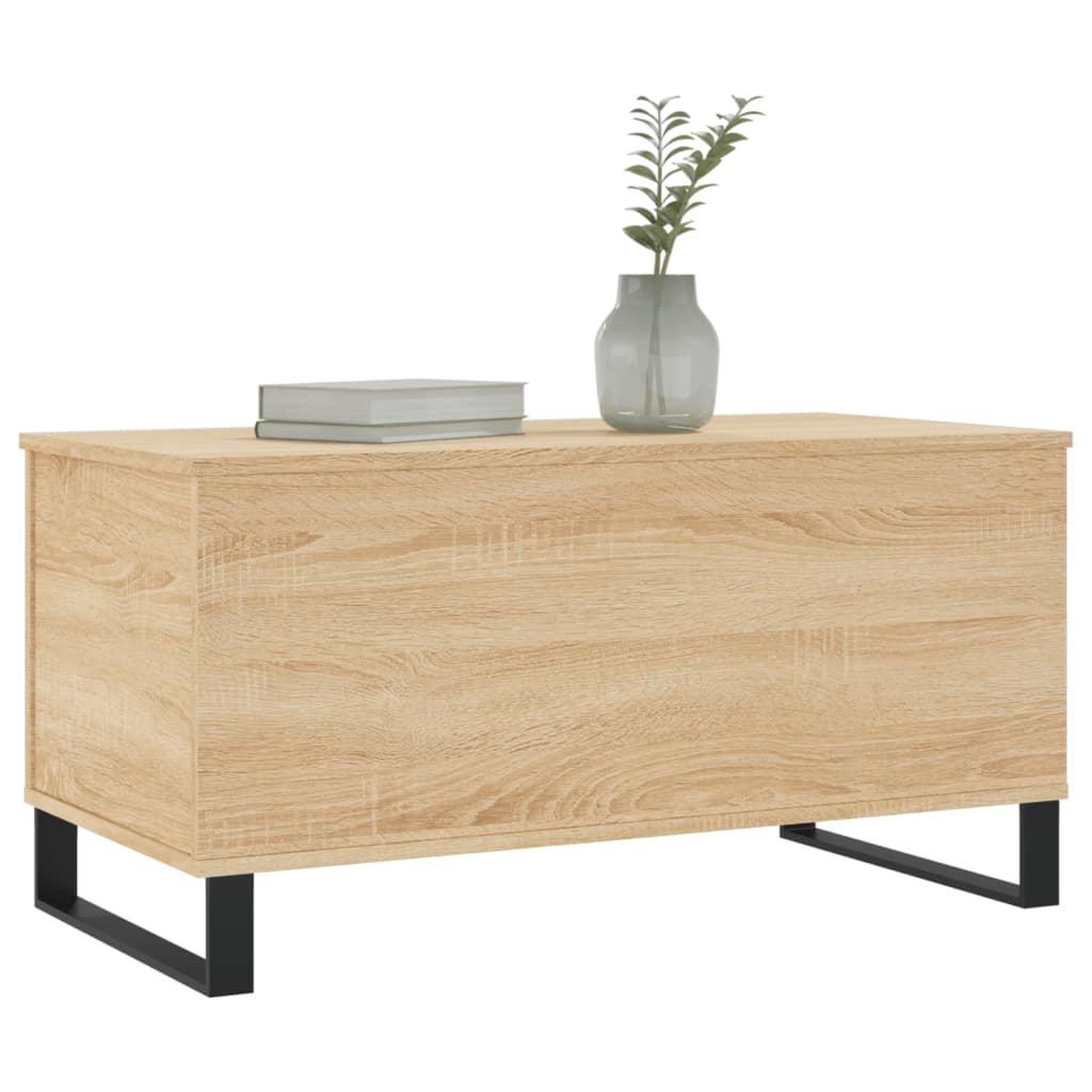 Voir la diapositive 4 : VIDAXL Table basse Chene sonoma 90x44,5x45 cm Bois d'ingenierie