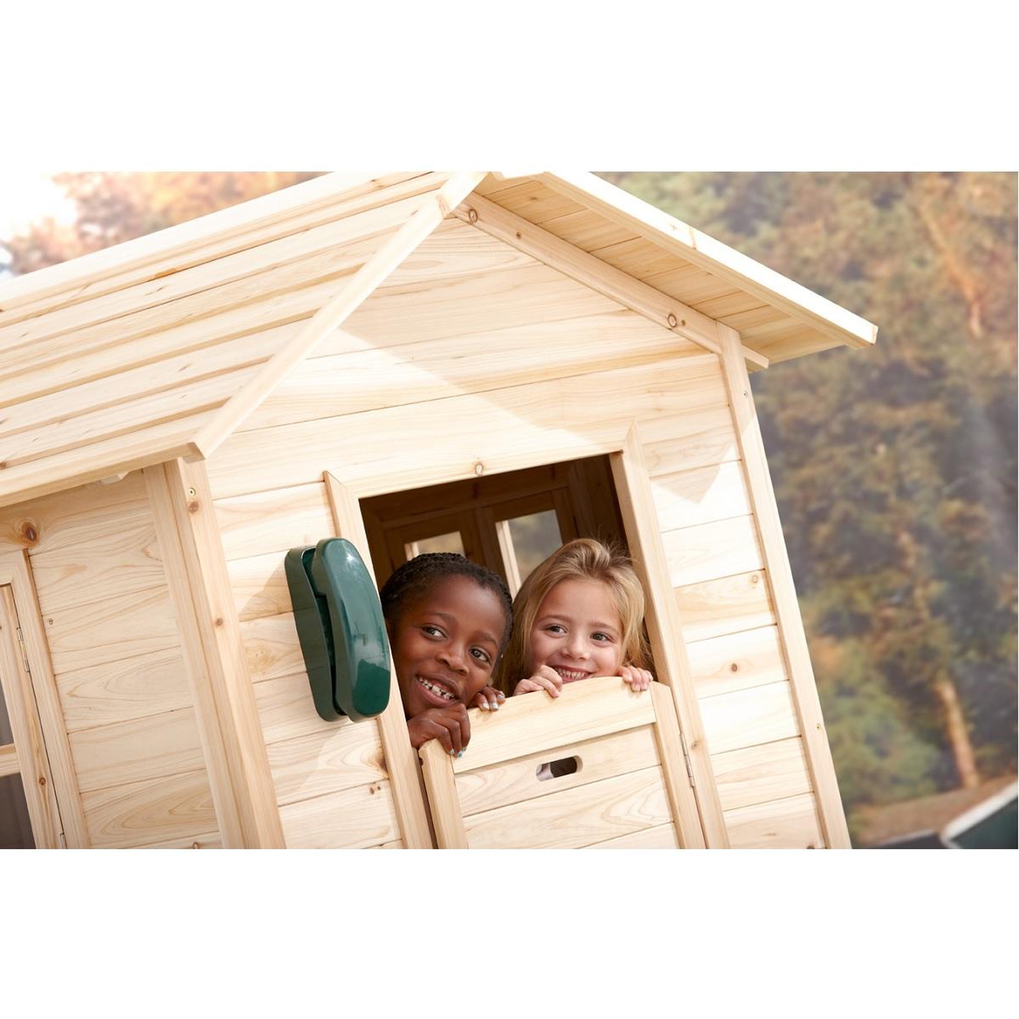 Voir la diapositive 3 : PRAGMA Cabane de jardin pour enfant - Bois - H1.33m - NOA