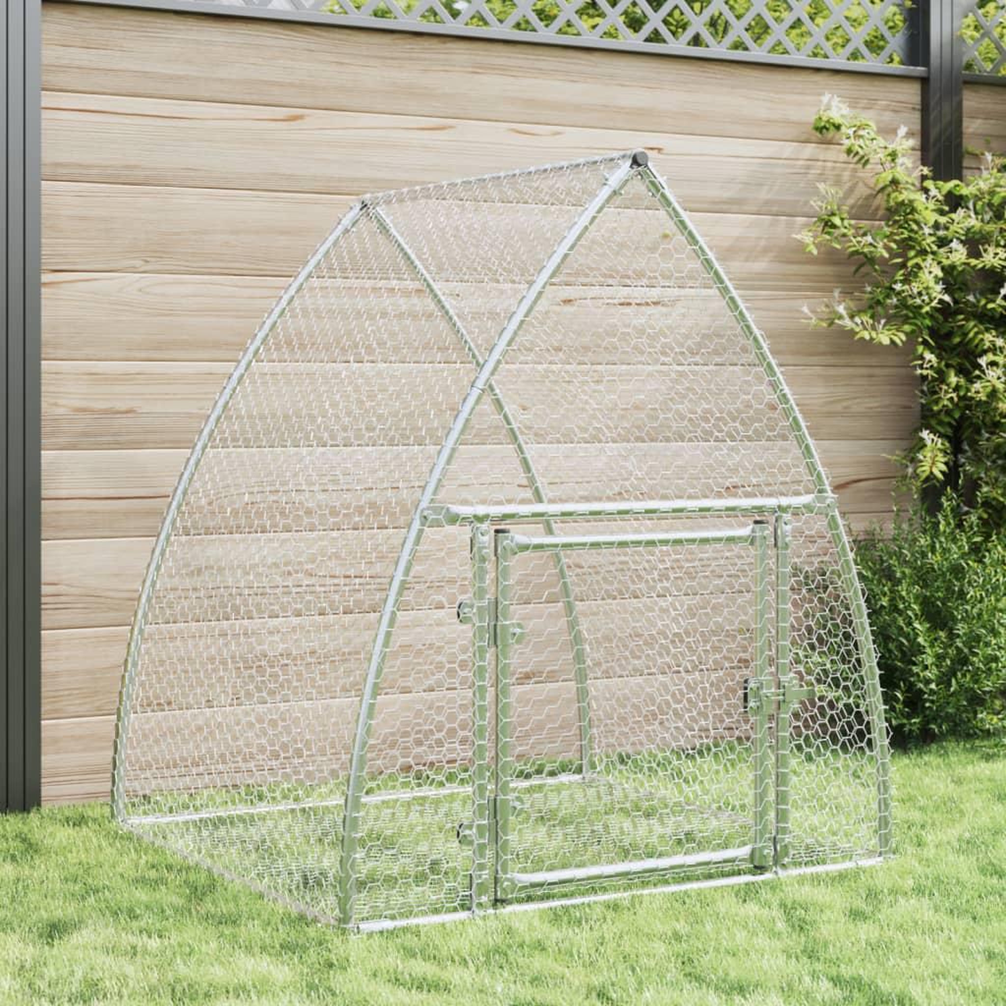 VIDAXL Clapier argente 100x105x120 cm acier galvanise