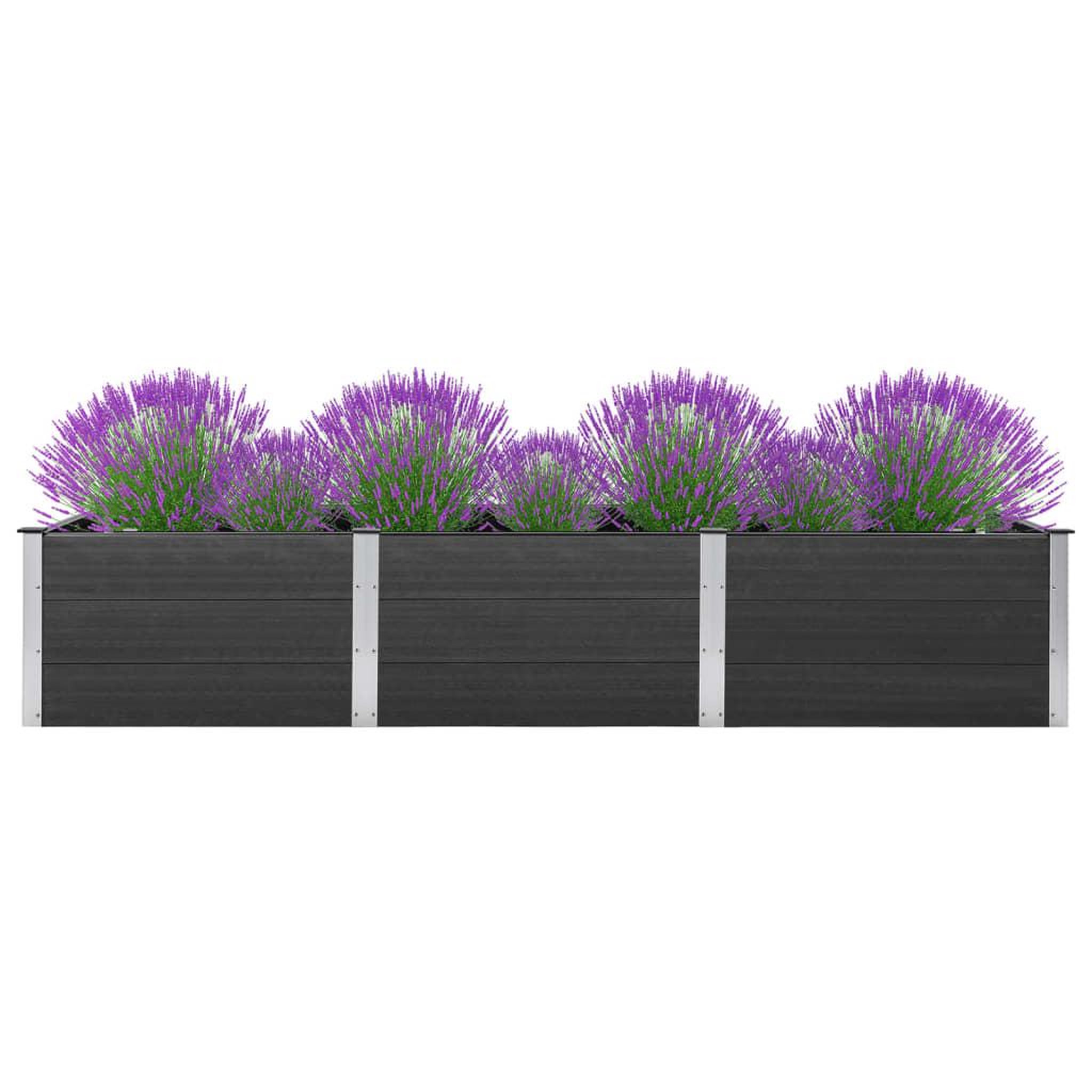 Voir la diapositive 2 : VIDAXL Lit sureleve de jardin Gris 300x100x54 cm WPC