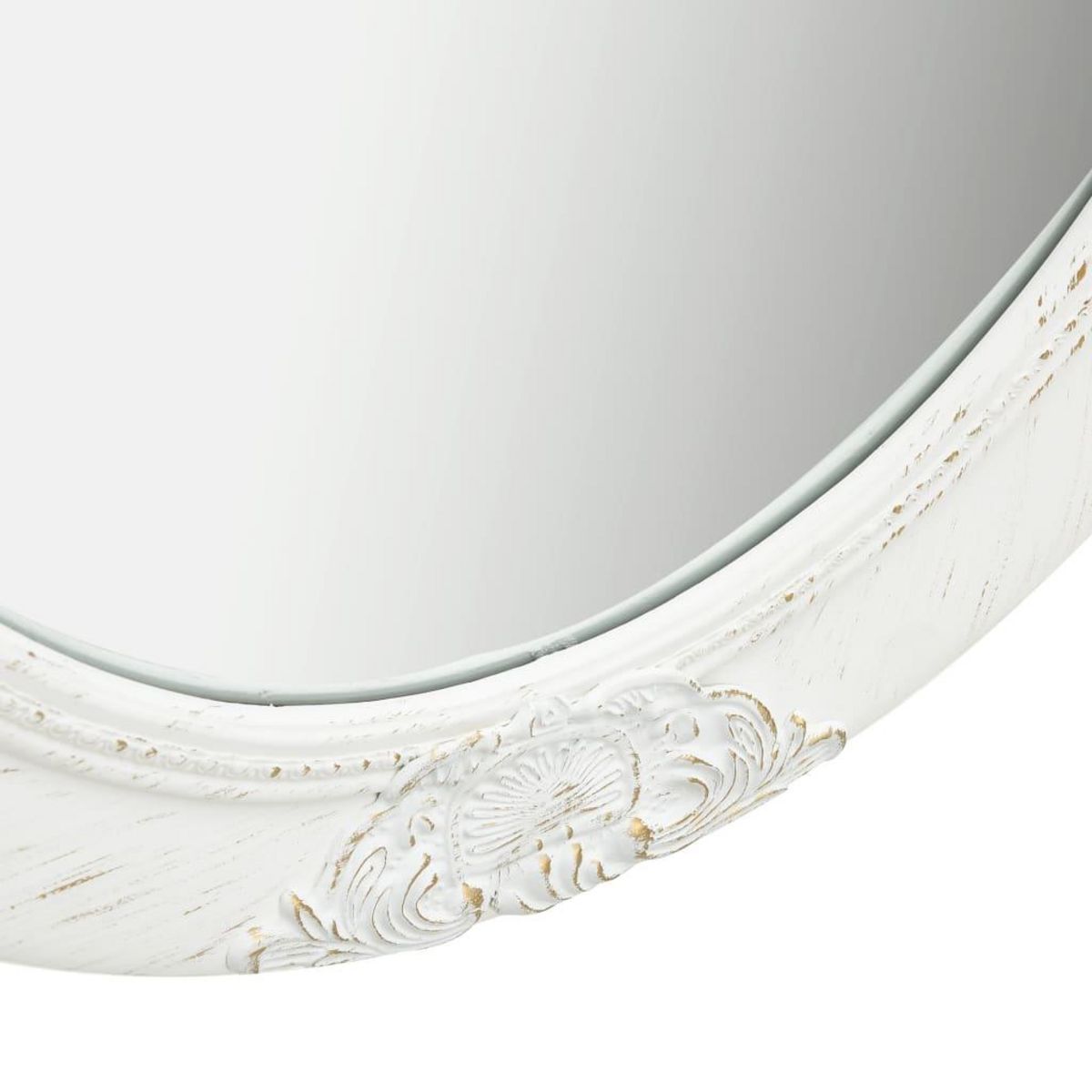 VIDAXL Miroir mural style baroque 50x60 cm Blanc