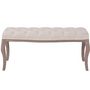 Voir la diapositive 2 : VIDAXL Banc Lin Bois massif 110 x 38 x 48 cm Blanc creme