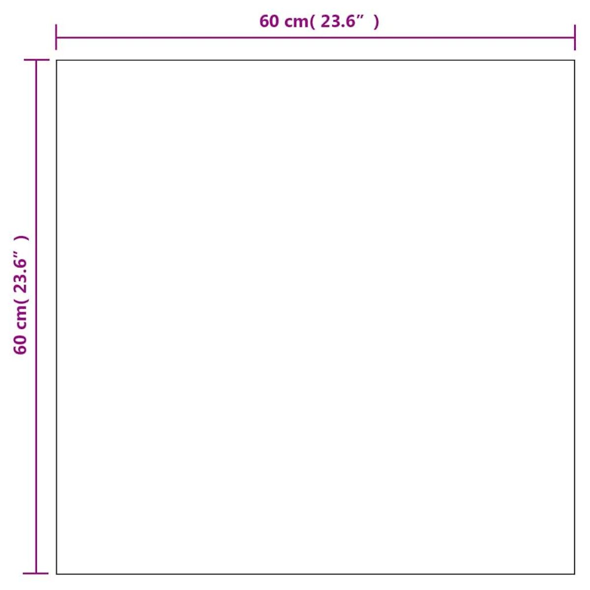 VIDAXL Miroirs muraux 2 pcs 60x60 cm Carre Verre