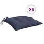 Voir la diapositive 2 : VIDAXL Coussins de chaise lot de 6 bleu marine 50x50x7 cm tissu oxford