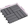 Voir la diapositive 6 : VIDAXL Carreaux de terrasse 10pcs Delavage gris 30x30 cm Acacia solide