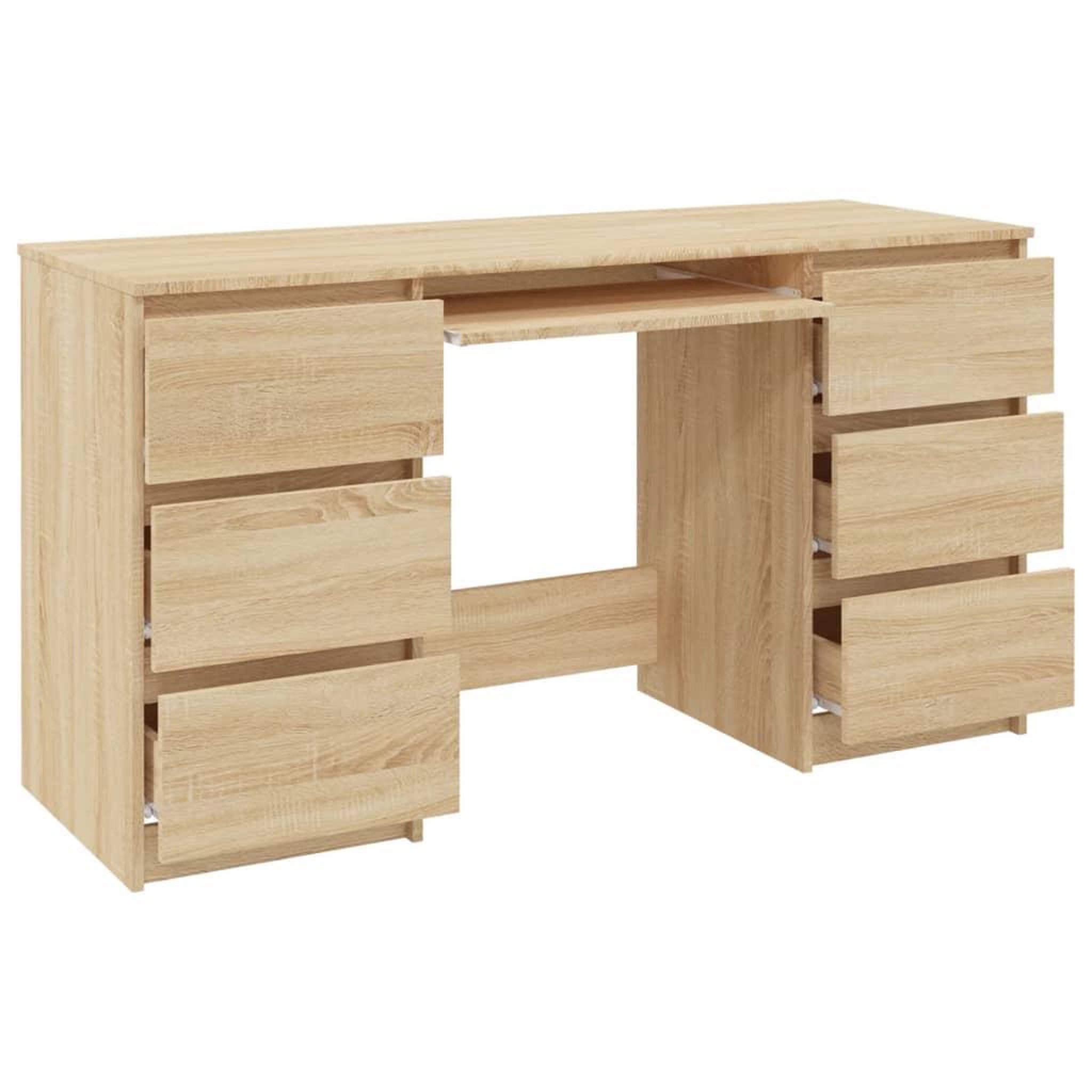 Voir la diapositive 5 : VIDAXL Bureau Chene sonoma 140x50x77 cm Bois d'ingenierie