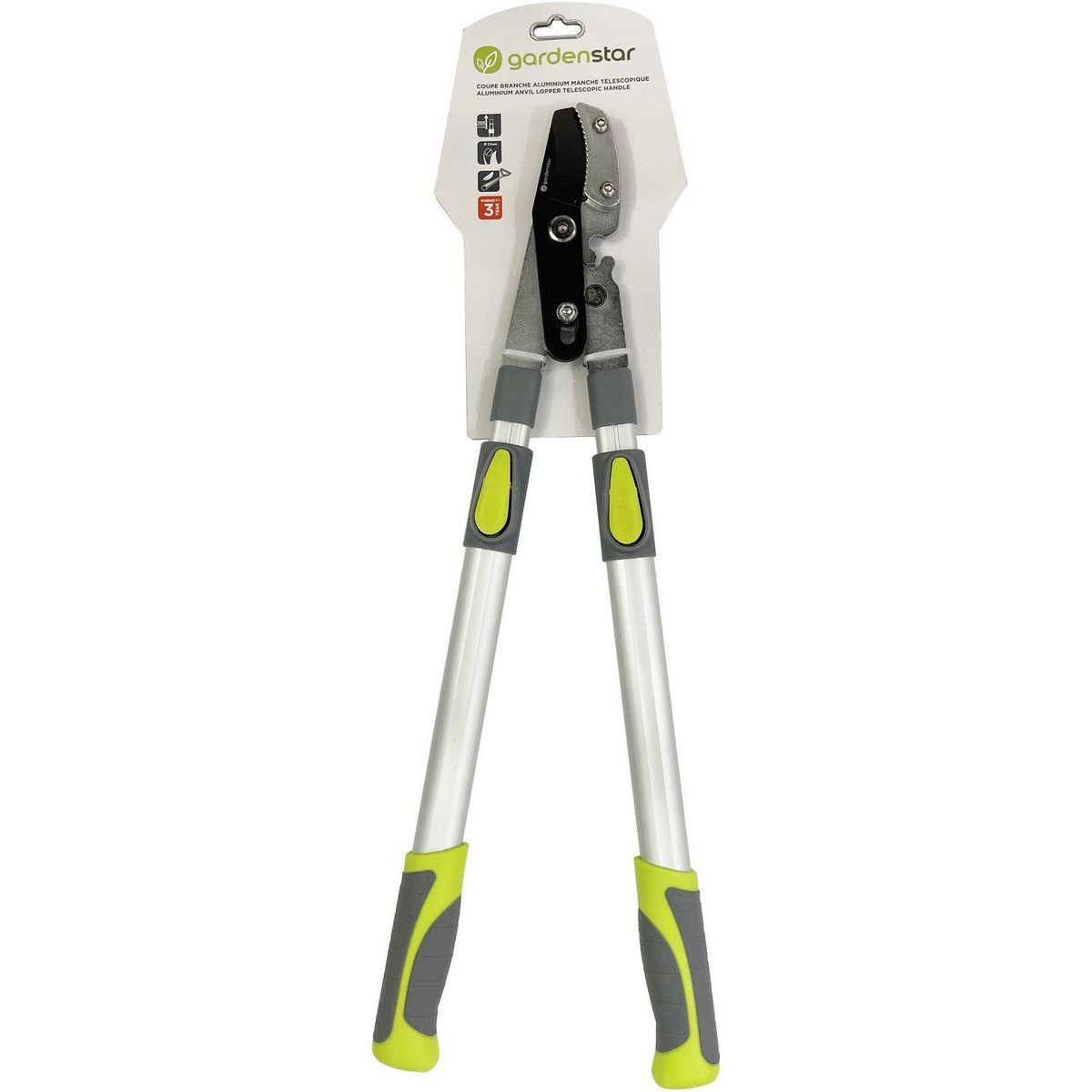 GARDENSTAR Coupe branche télescopique manche de 63 à 87 cm
