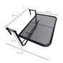 Voir la diapositive 3 : OUTSUNNY Table suspendue pour balcon dim. 60L x 56,5l cm hauteur réglable 3 niveaux métal époxy noir