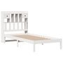 Voir la diapositive 3 : VIDAXL Lit bibliotheque sans matelas blanc 75x190cm bois de pin massif