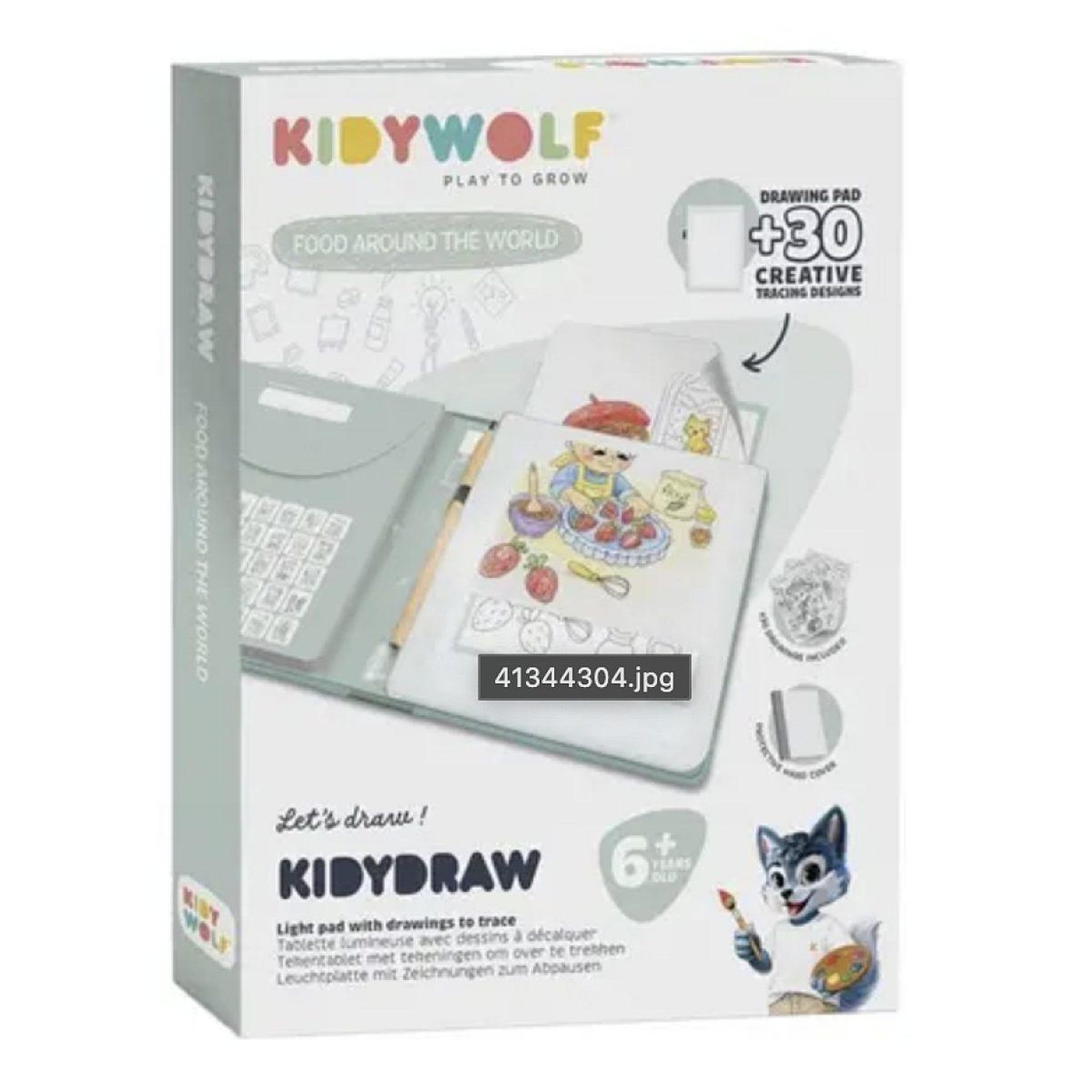 KIDYWOLF Tablette lumineuse avec dessins à décalquer - cuisine