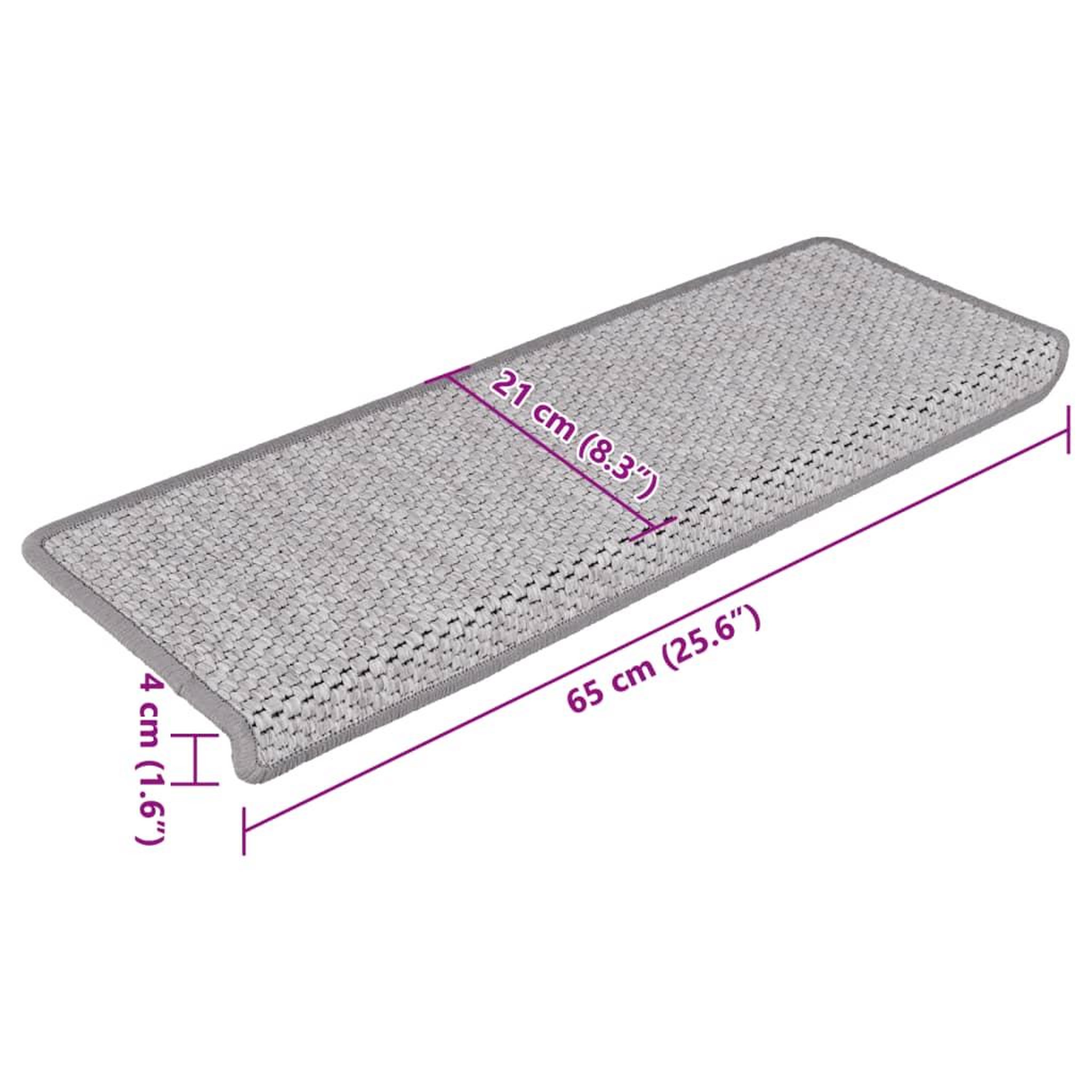 Voir la diapositive 6 : VIDAXL Tapis d'escalier autocollants 15 pcs 65x21x4 cm Beige