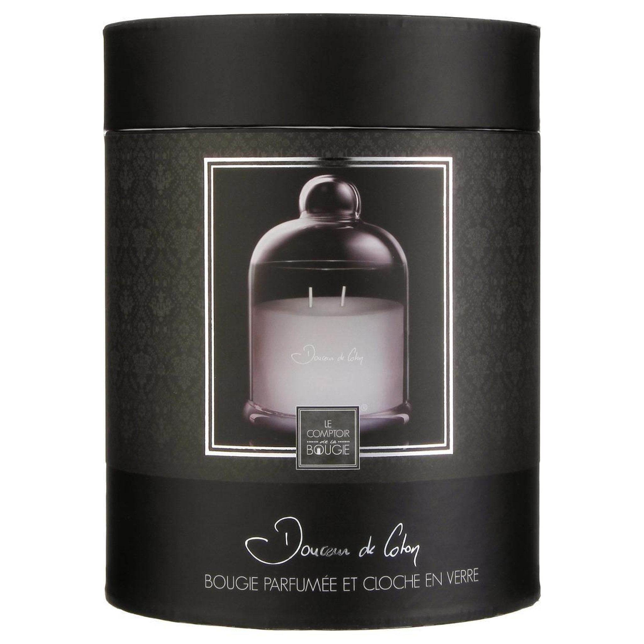 Voir la diapositive 2 : COMPTOIR DE LA BOUGIE Bougie parfumée sous cloche  loyd  650g délices frangipanier