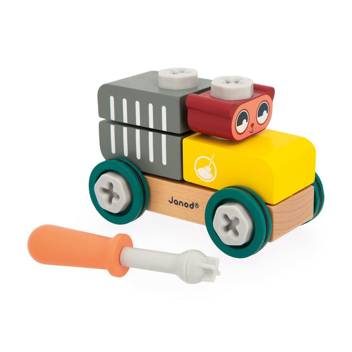 Juratoys-Janod Voiture a bricoler ours - Brico Kids