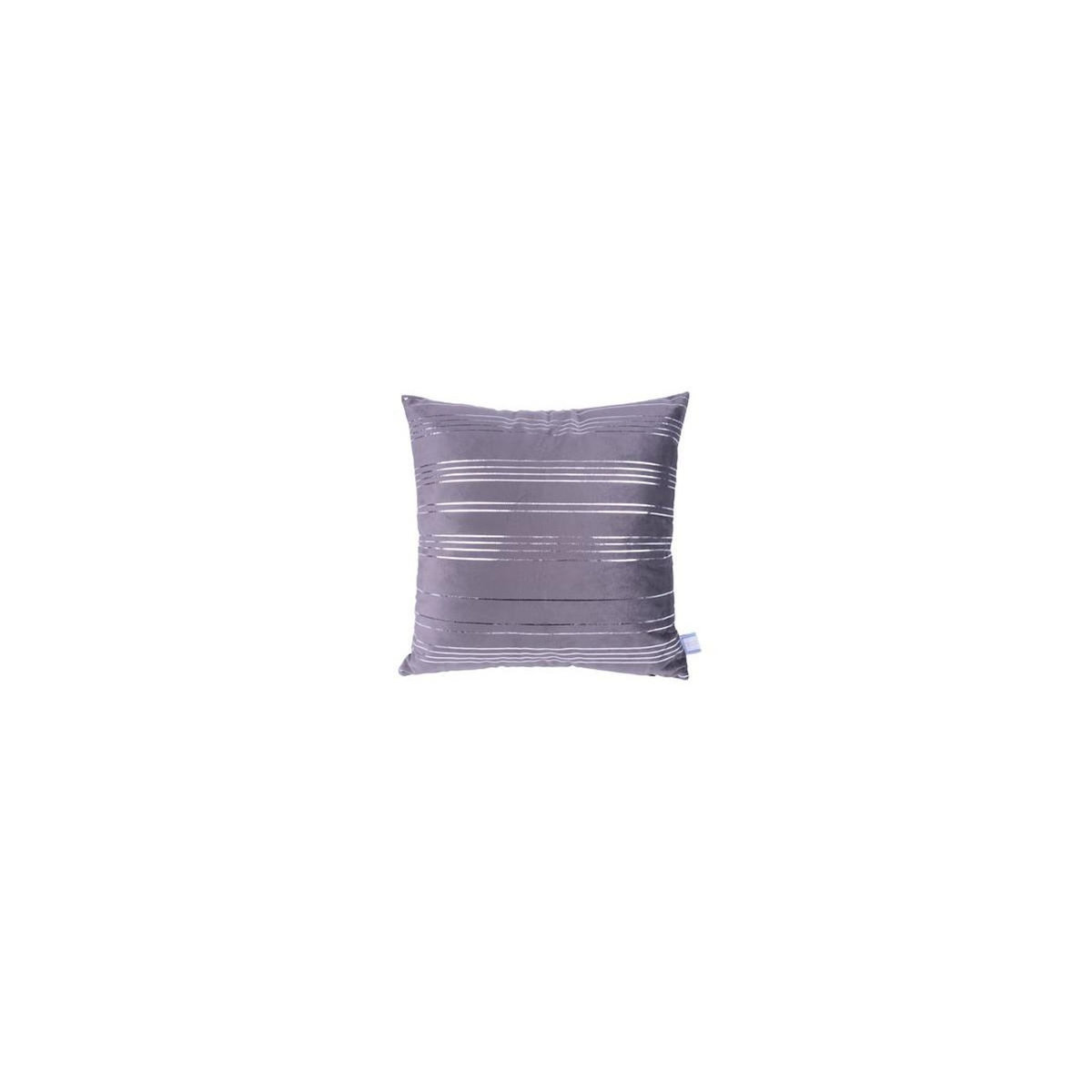 Paris Prix Ensemble Coussin & Plaid  Prisma III  130x170cm Gris
