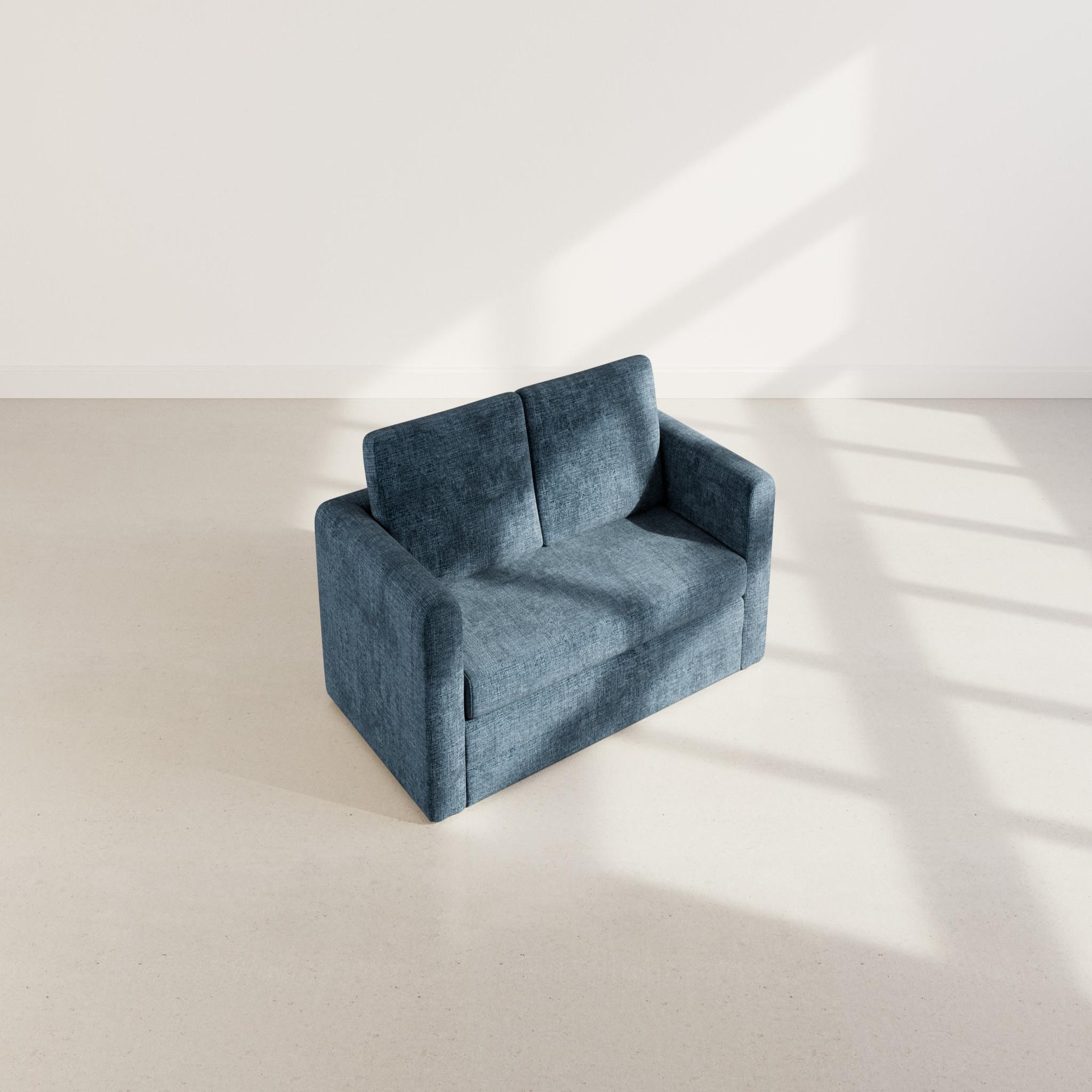 Voir la diapositive 5 : BEST MOBILIER Marilia - canapé 2 places convertible déplimousse en velours texturé