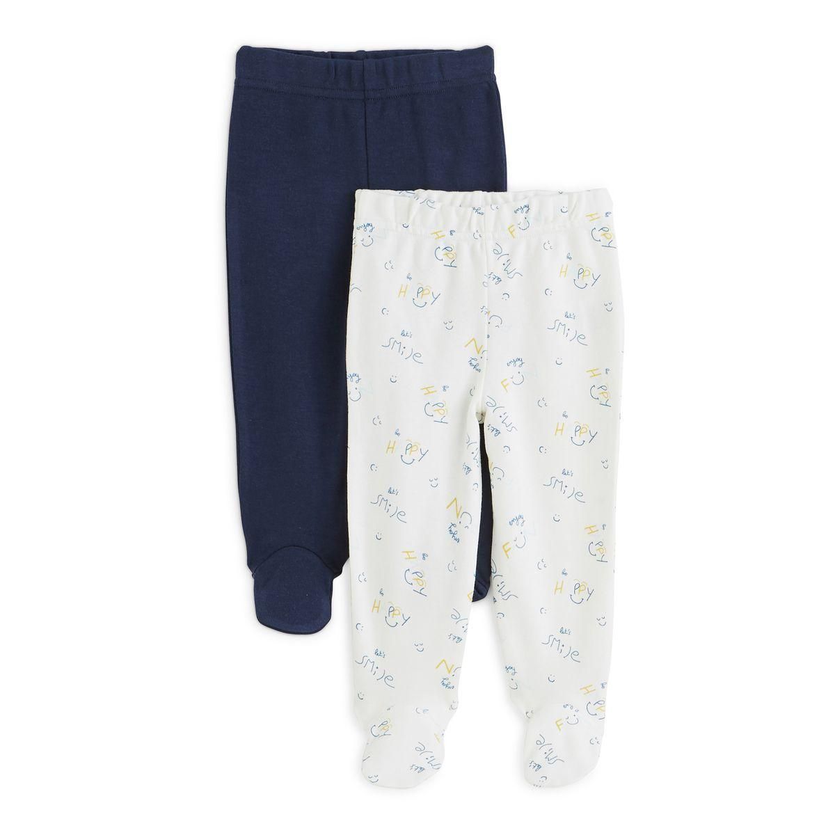 IN EXTENSO Lot de 2 pantalons de naissance bébé garçon