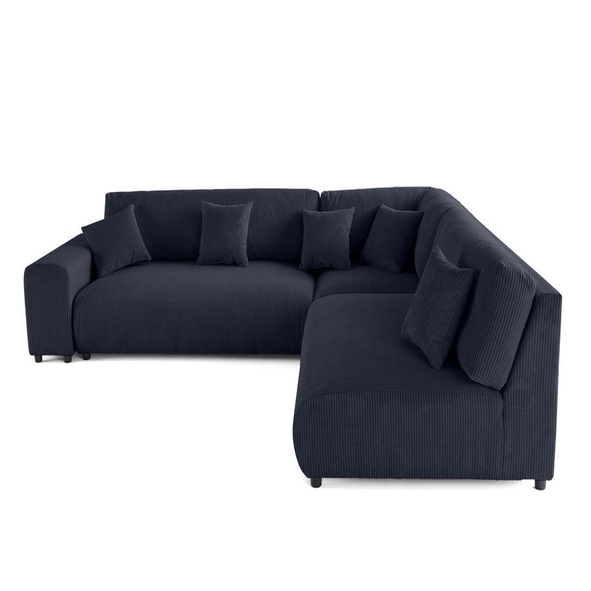 Voir la diapositive 4 : LISA DESIGN Garance - canapé modulable d'angle droit - 6 places - en velours côtelé