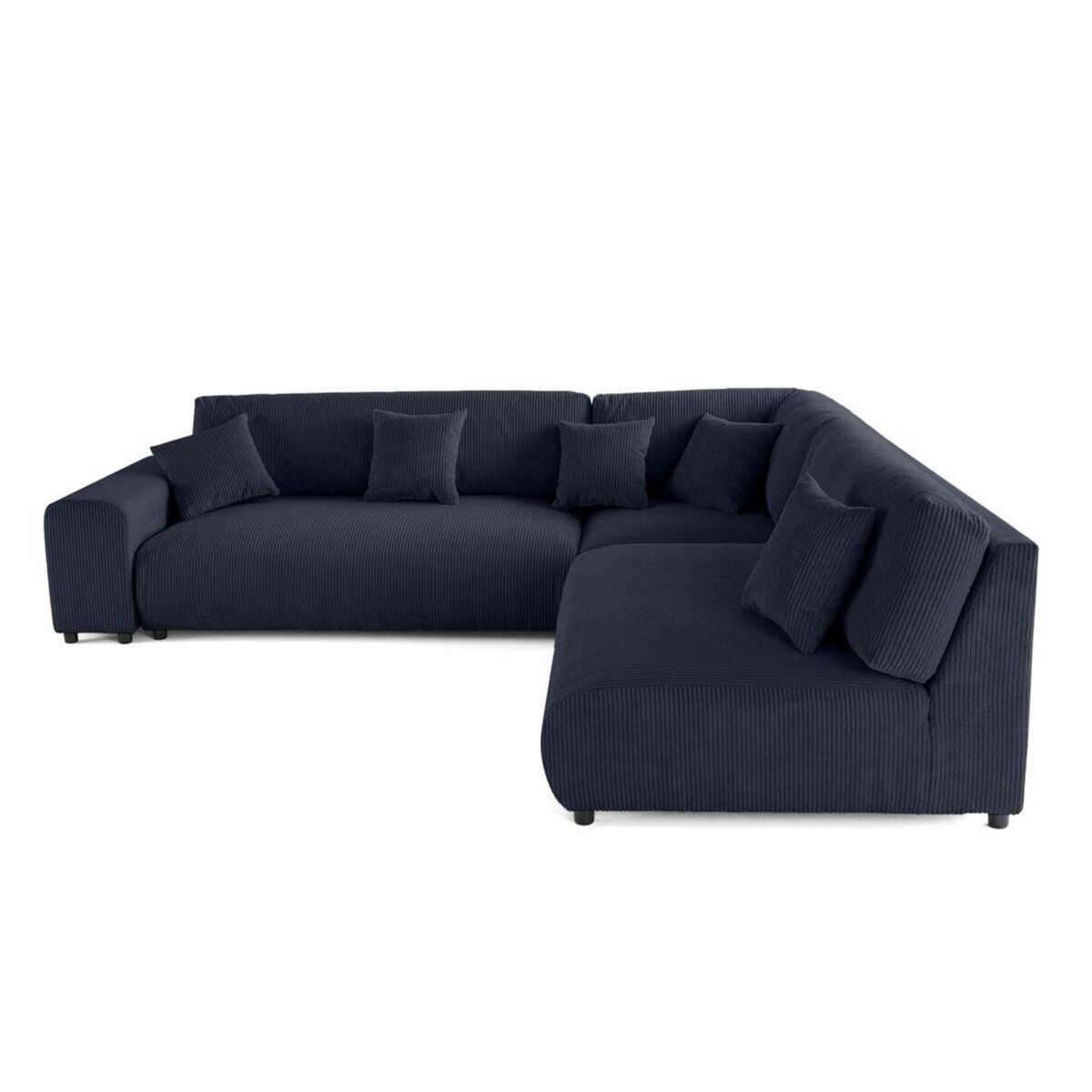LISA DESIGN Garance - canapé modulable d'angle droit - 6 places - en velours côtelé