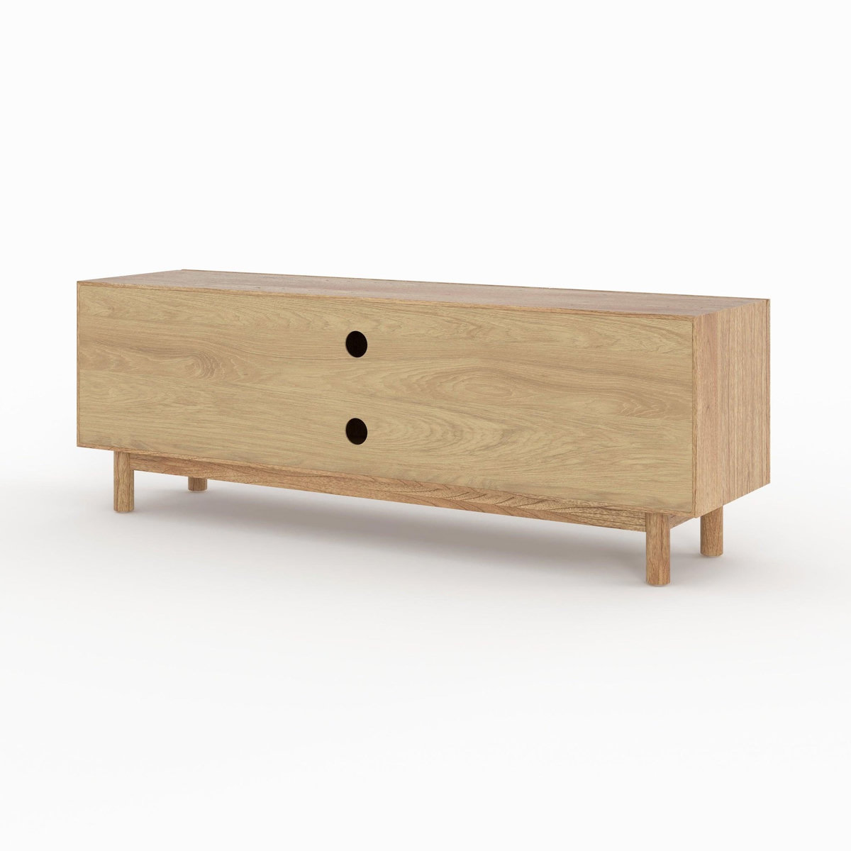 Rendez vous déco Meuble TV en bois massif de mindi et rotin 160 cm-Delya