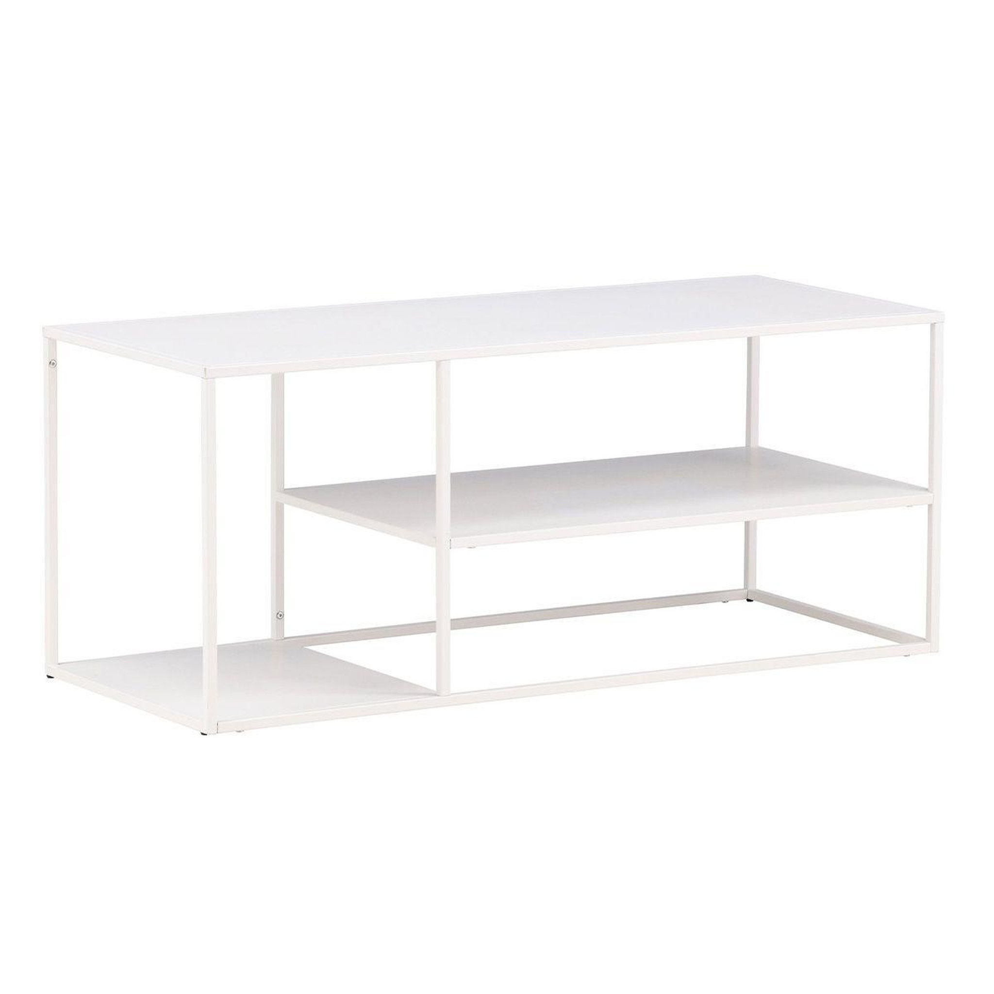 Paris Prix Table basse avec étagères  staal  120cm blanc