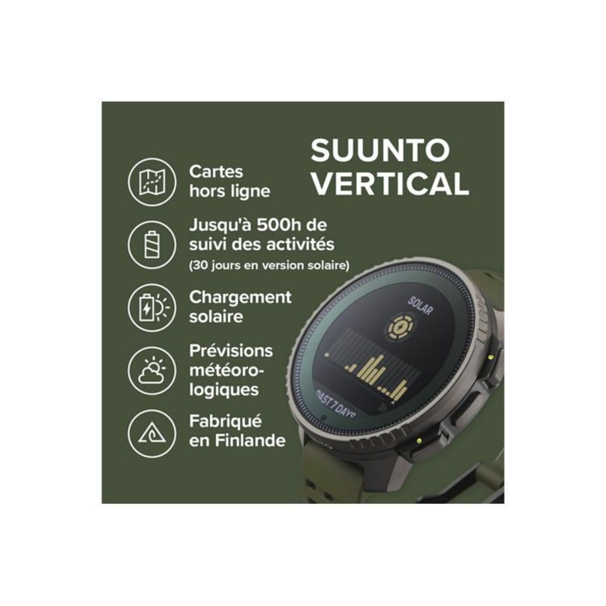 Suunto Montre connectée Suunto VERTICAL TITANIUM SOLAR FOREST