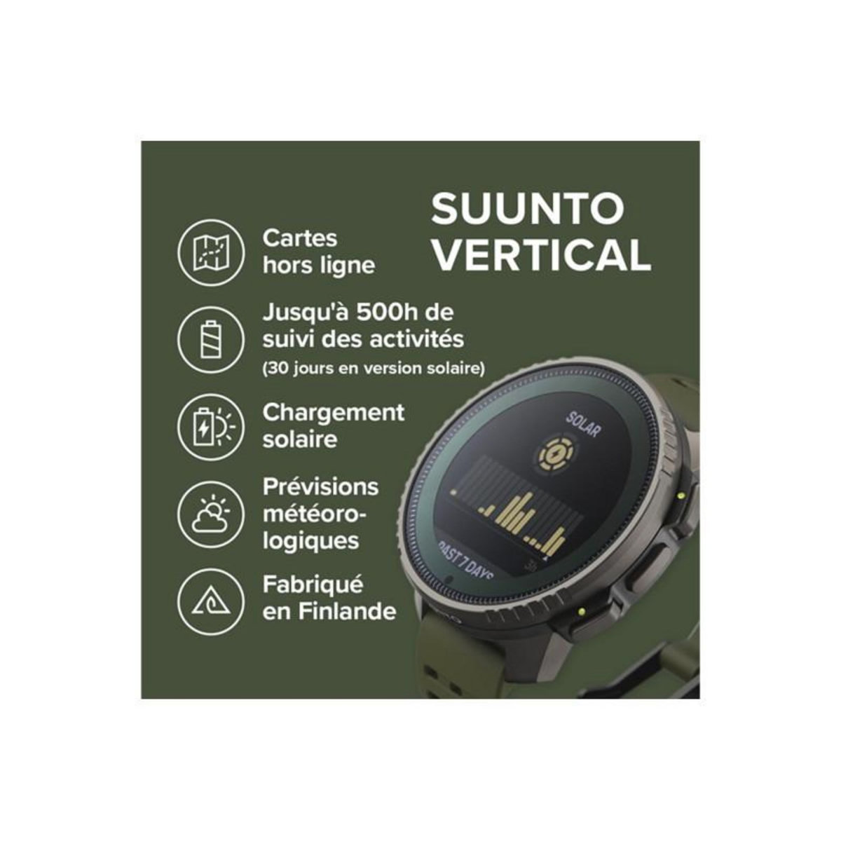 Suunto Montre connectée Suunto VERTICAL TITANIUM SOLAR FOREST