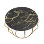 Voir la diapositive 2 : Paris Prix Table Basse Effet Marbre  History  78cm Noir & Or