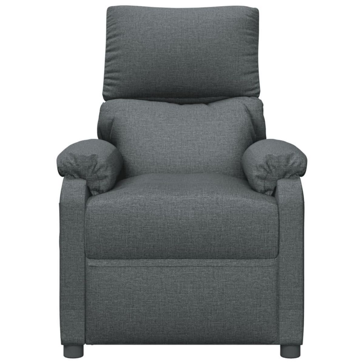 VIDAXL Fauteuil electrique de massage Gris fonce Tissu