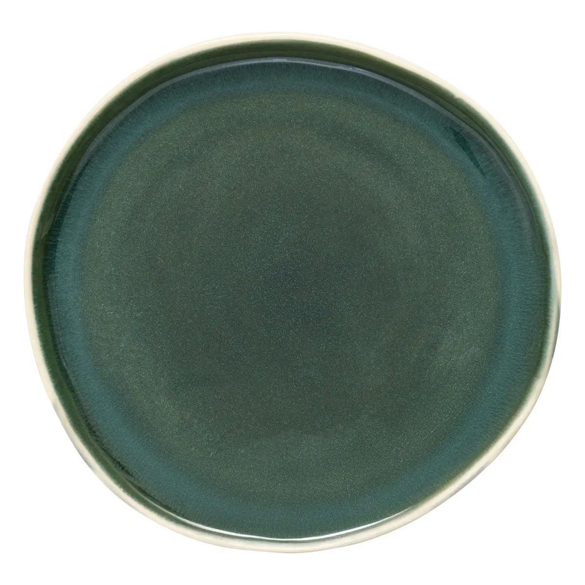 SECRET DE GOURMET Lot de 6 assiettes plates en faïence  wonja  27cm vert