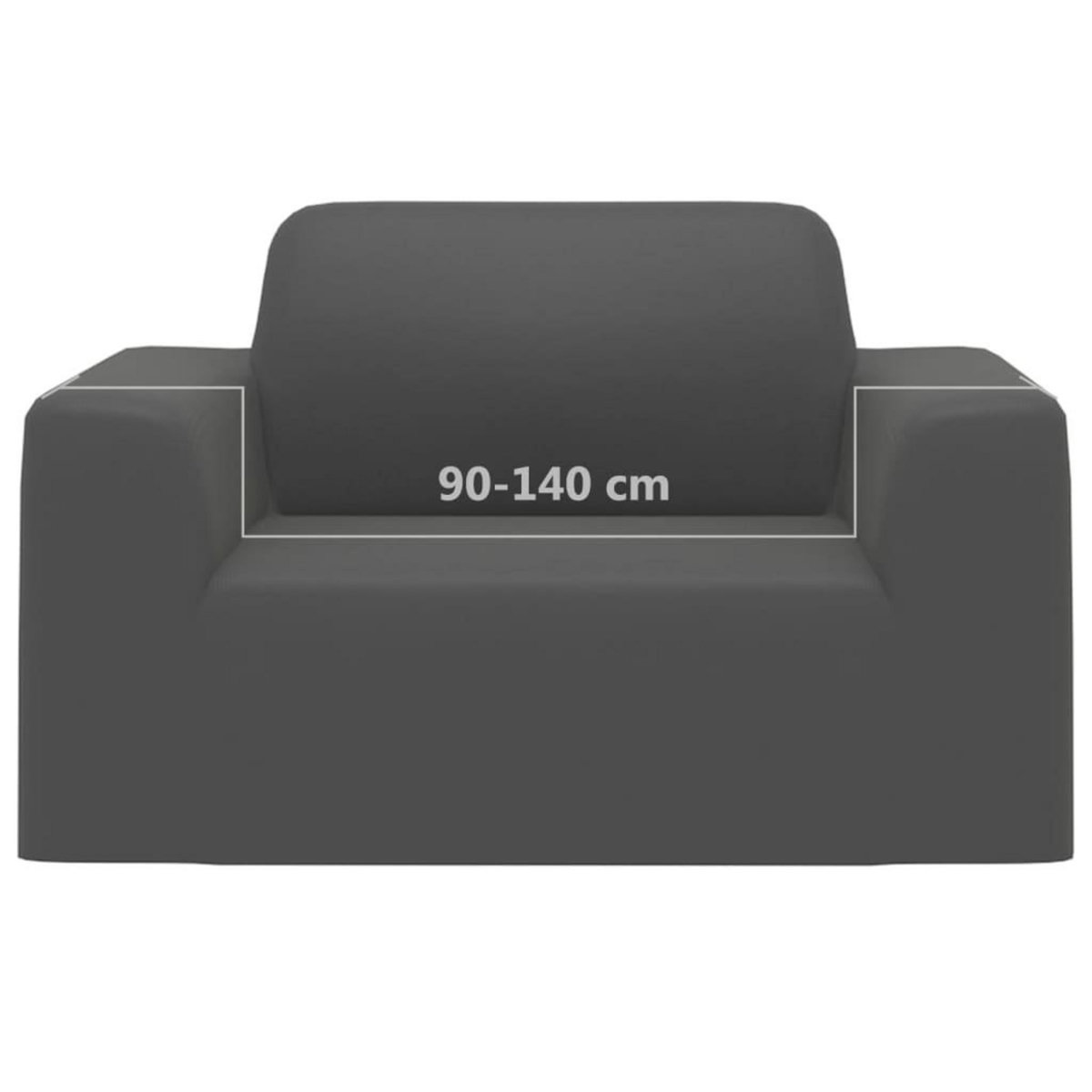 VIDAXL Housse extensible de canape Anthracite Jersey de polyester