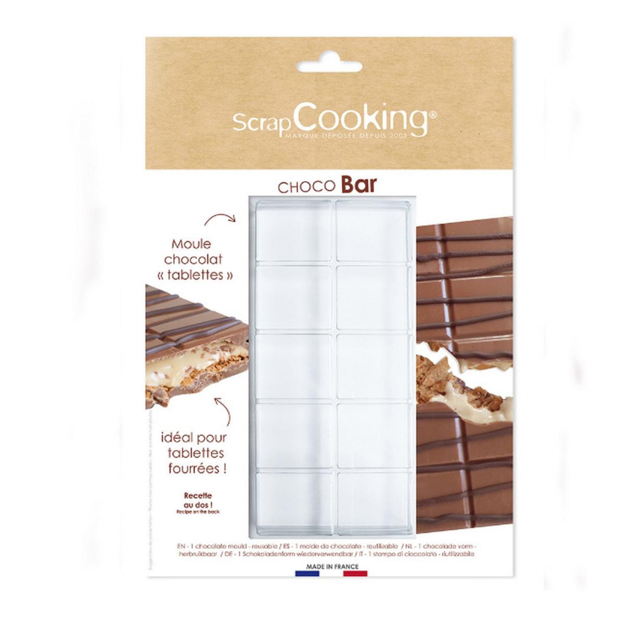 Voir la diapositive 4 : SCRAPCOOKING Moule tablette chocolat semi-rigide - 6761