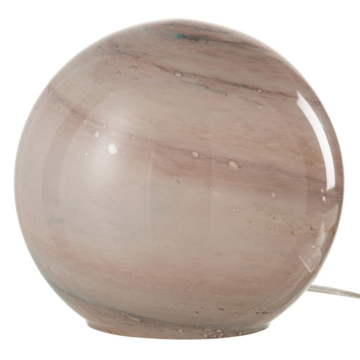 Paris Prix Lampe à Poser Ronde en Verre  Dany  20cm Rose